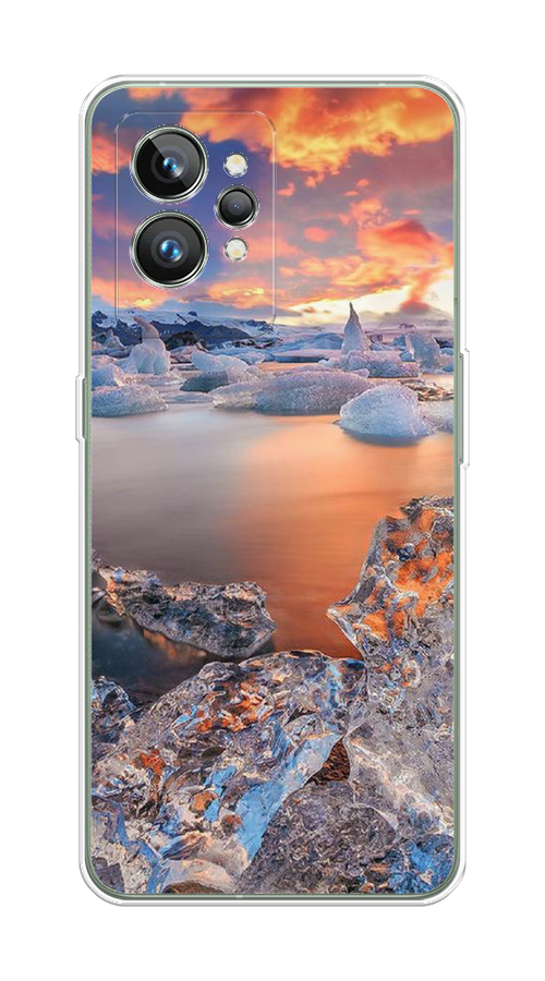 

Чехол на Realme GT 2 Pro "Ледники", Синий;оранжевый, 258650-2