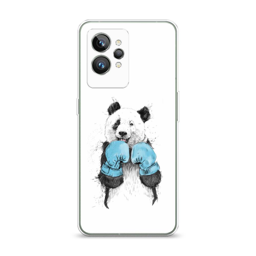 

Чехол на Realme GT 2 Pro "Панда боксер", Голубой;белый;серый, 258650-1