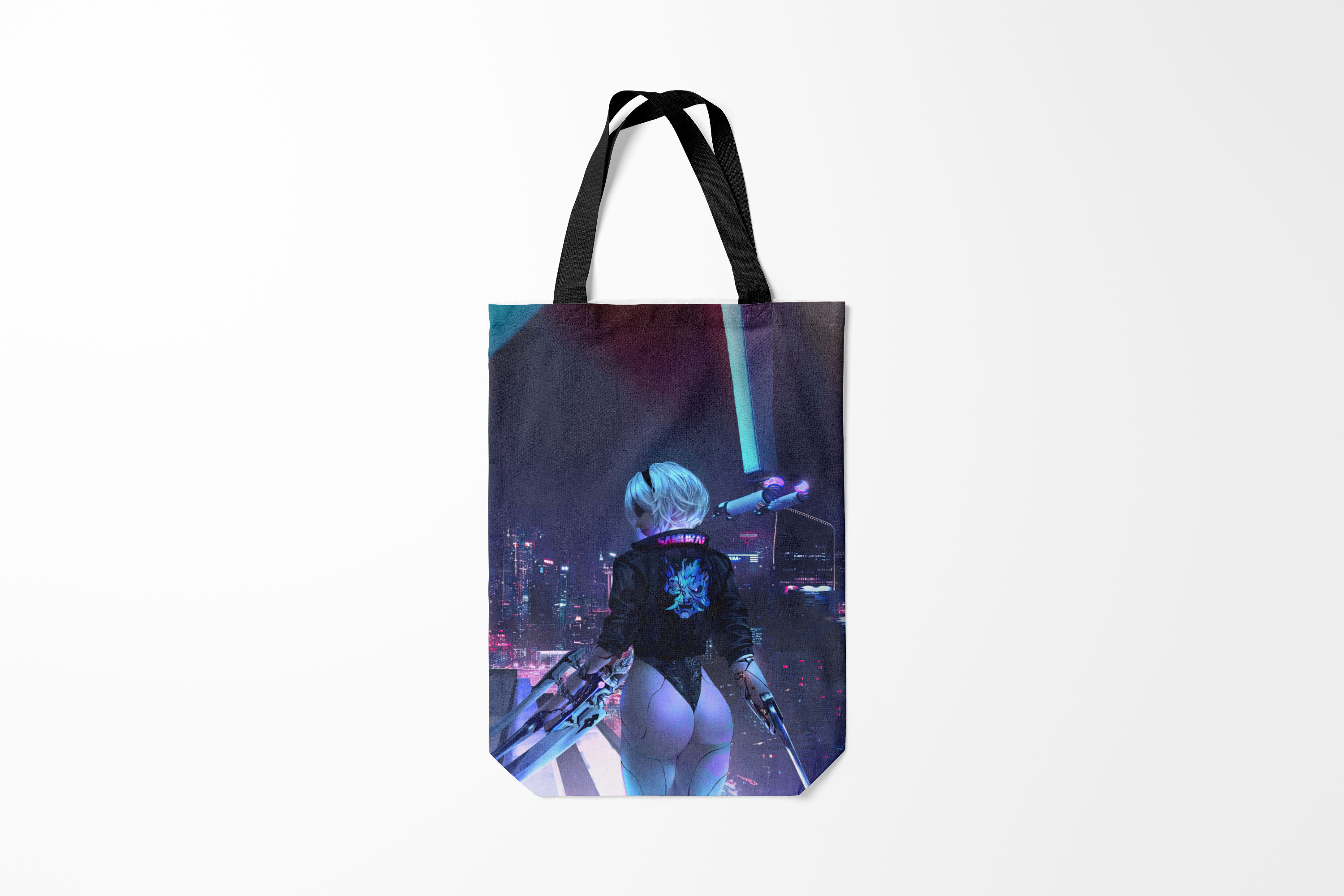 

Сумка шoппер унисекс Burnettie Nier X Cyberpunk,, Nier X Cyberpunk