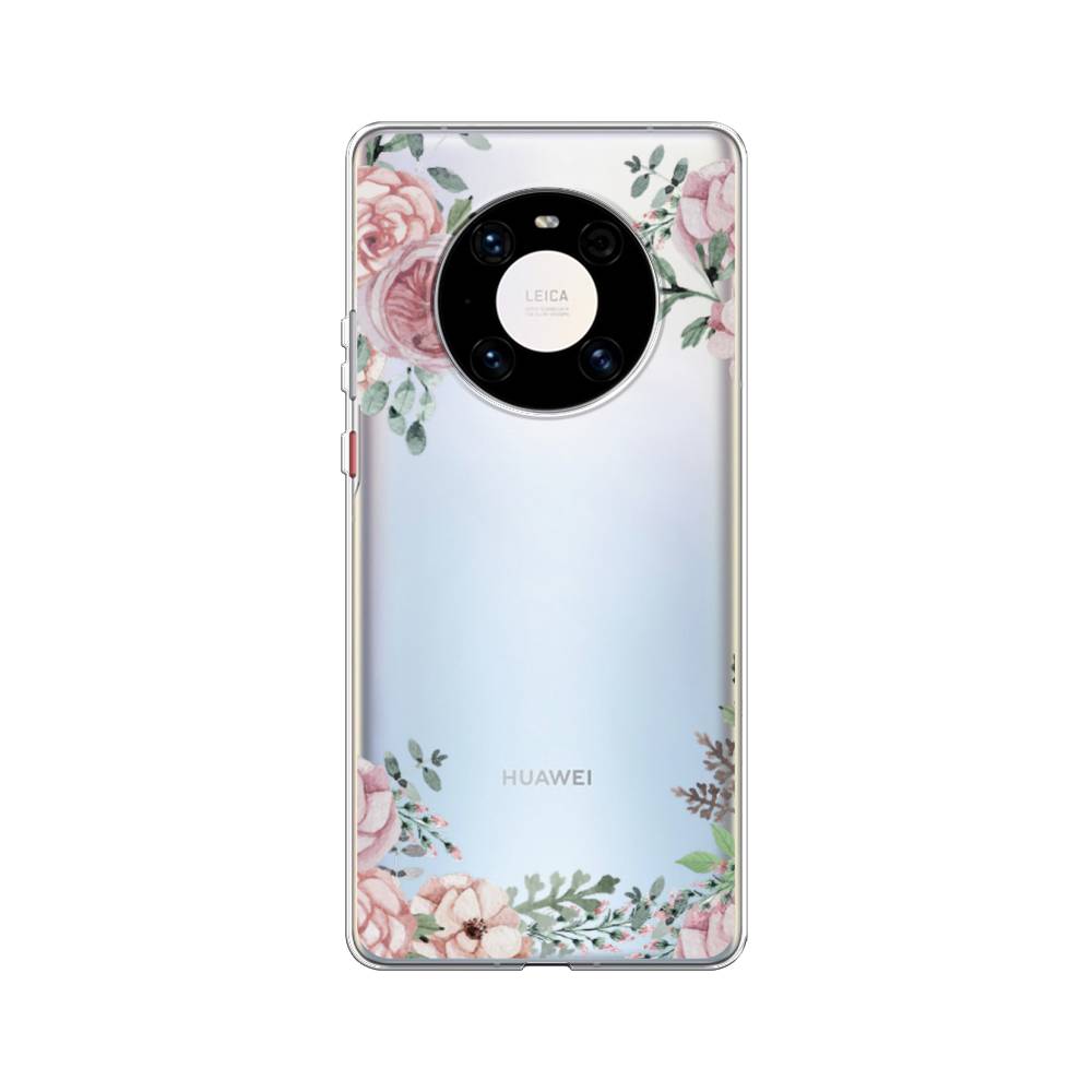 

Чехол Awog на Huawei Mate 40 Pro "Нежные розы акварель", Прозрачный;розовый;зеленый, 6104450-8