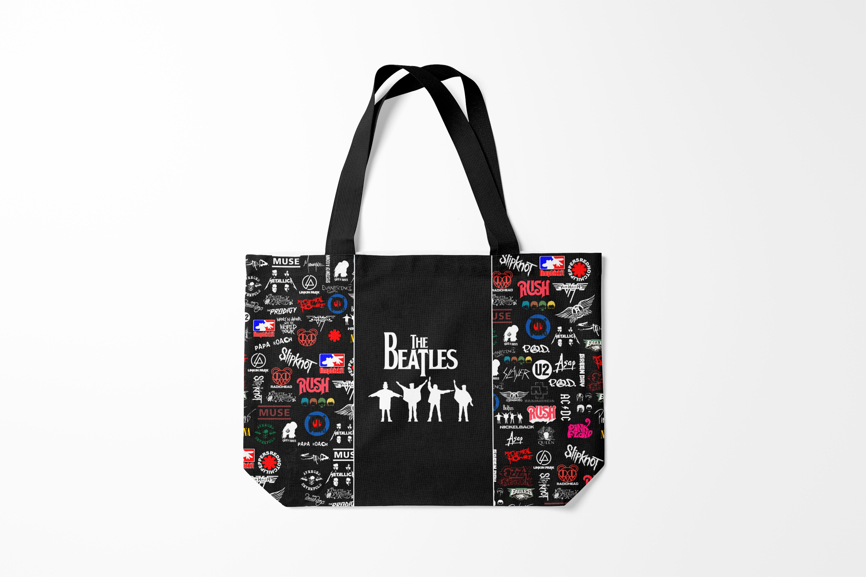 

Сумка шoппер унисекс Burnettie The Beatles Битлз Z, черный, The Beatles Битлз Z