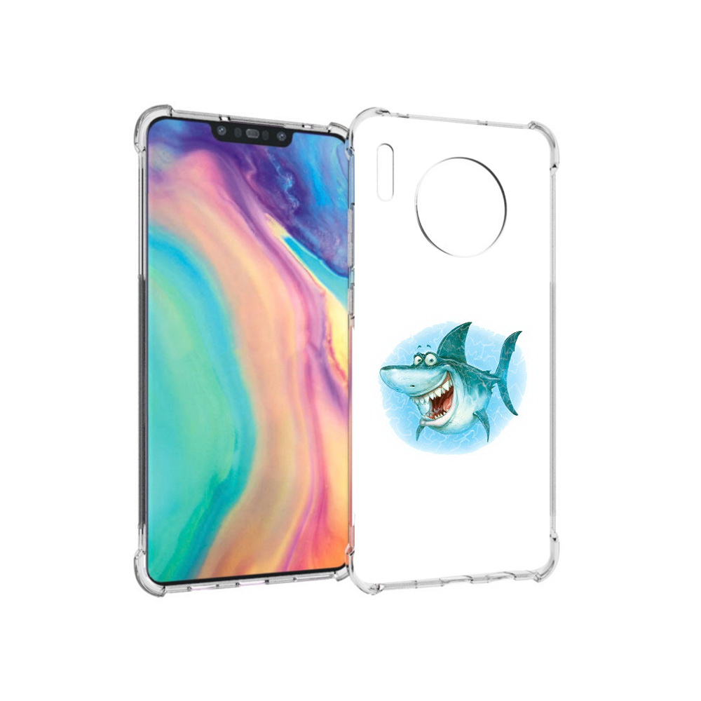 

Чехол MyPads Tocco для Huawei Mate 30 веселая акула, Прозрачный, Tocco