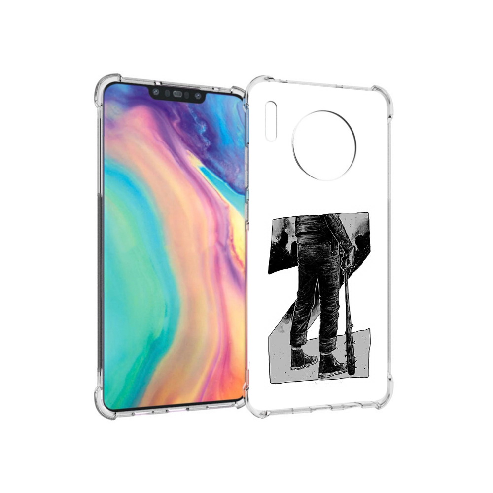 

Чехол MyPads Tocco для Huawei Mate 30 воин черно белый, Tocco
