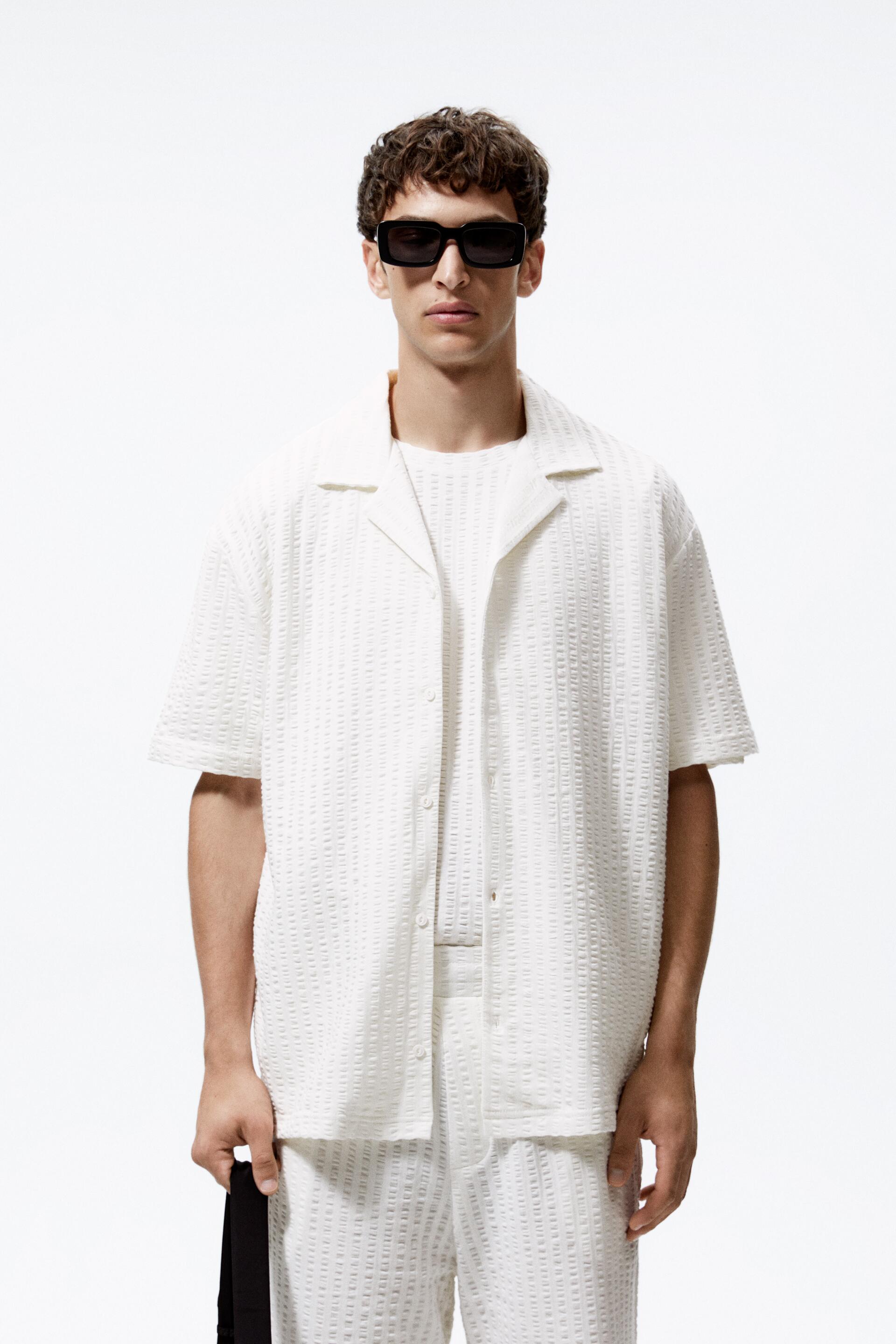 

Рубашка мужская ZARA 04087344 белая L (доставка из-за рубежа), 04087344