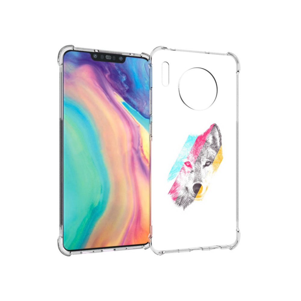 

Чехол MyPads Tocco для Huawei Mate 30 волк градиент, Прозрачный, Tocco