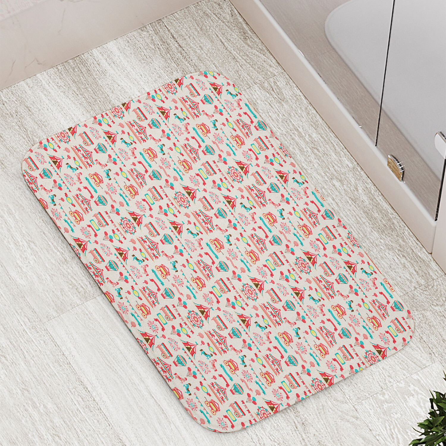 

Коврик противоскользящий JoyArty "Цирковые аттракционы" для ванной сауны,бассейна,77х52см, Цирковые аттракционы