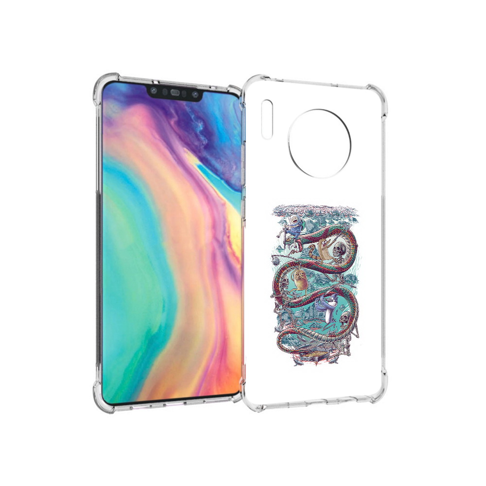 

Чехол MyPads Tocco для Huawei Mate 30 время приключений страшилка, Прозрачный, Tocco