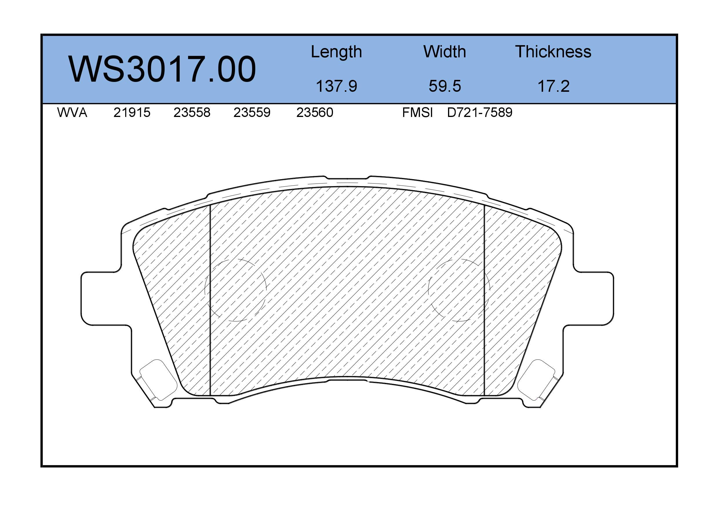 

Колодки Тормозные Дисковые | Перед | Ws3017.00 Nsii0015308751 JEENICE арт. WS301700