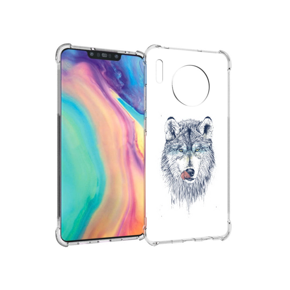 

Чехол MyPads Tocco для Huawei Mate 30 голодгый волк, Прозрачный, Tocco