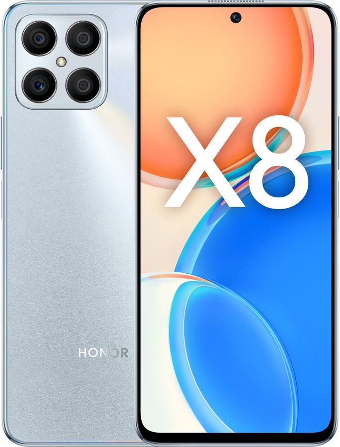 

Смартфон Honor X8 6/128Gb, TFY-LX1, серебристый титан