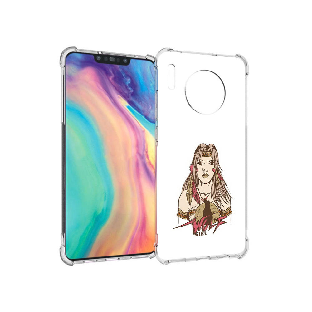 

Чехол MyPads Tocco для Huawei Mate 30 девушка волк, Прозрачный, Tocco