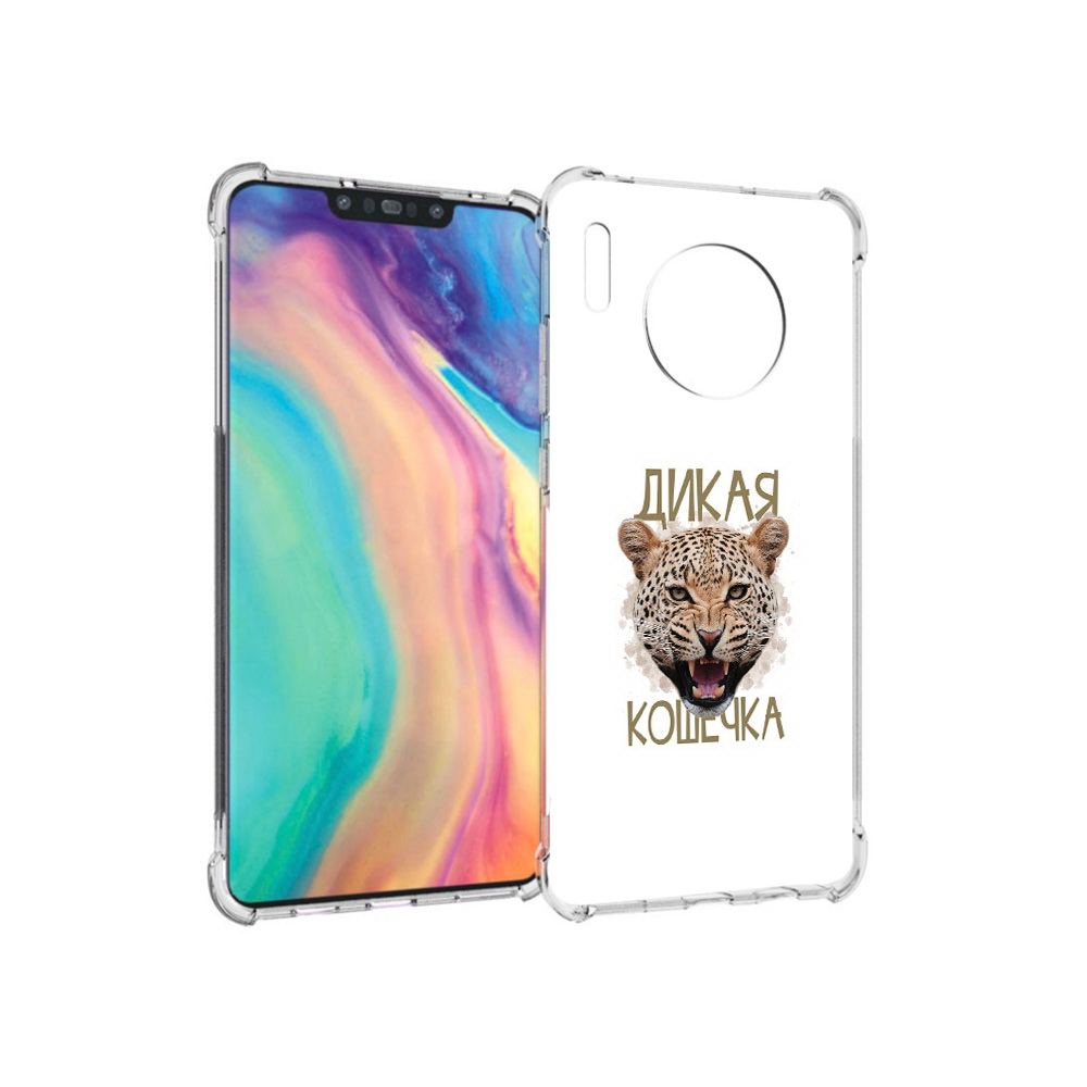 

Чехол MyPads Tocco для Huawei Mate 30 дикая кошечка, Прозрачный, Tocco