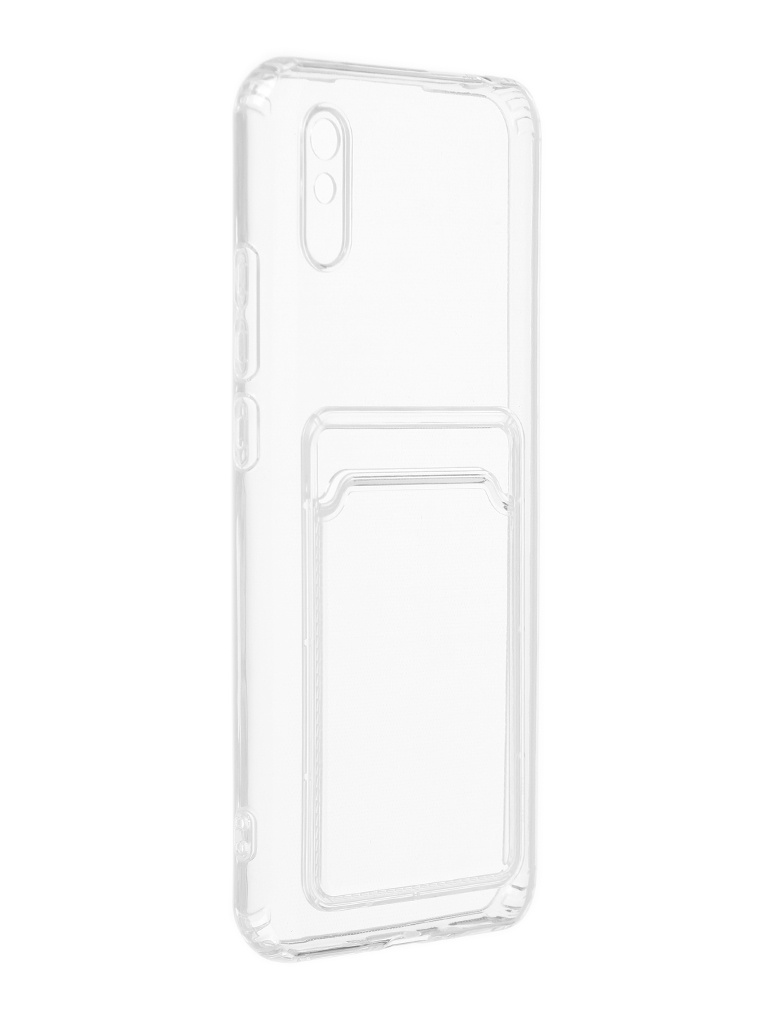 фото Чехол svekla для xiaomi redmi 9a с картхолдером transparent svcar-red9a-wh