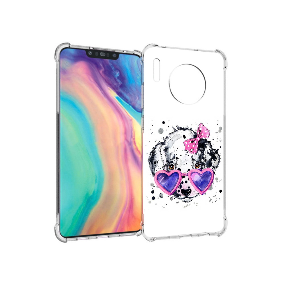 

Чехол MyPads Tocco для Huawei Mate 30 долматинец в очках, Прозрачный, Tocco