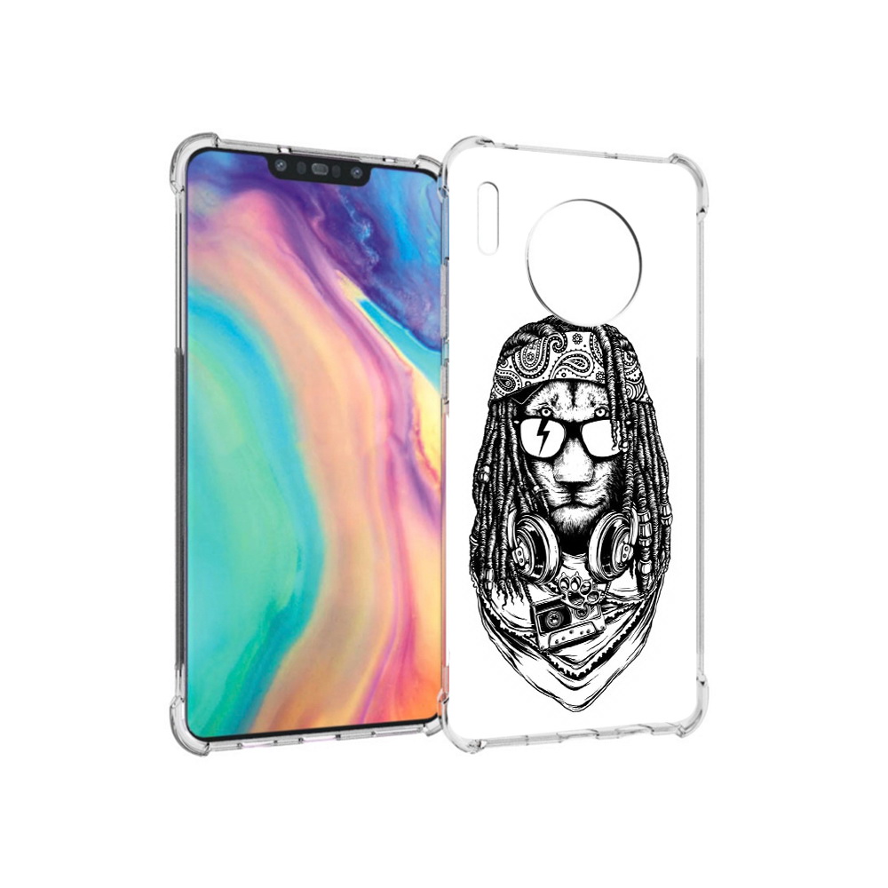 

Чехол MyPads Tocco для Huawei Mate 30 дреды льва, Прозрачный, Tocco