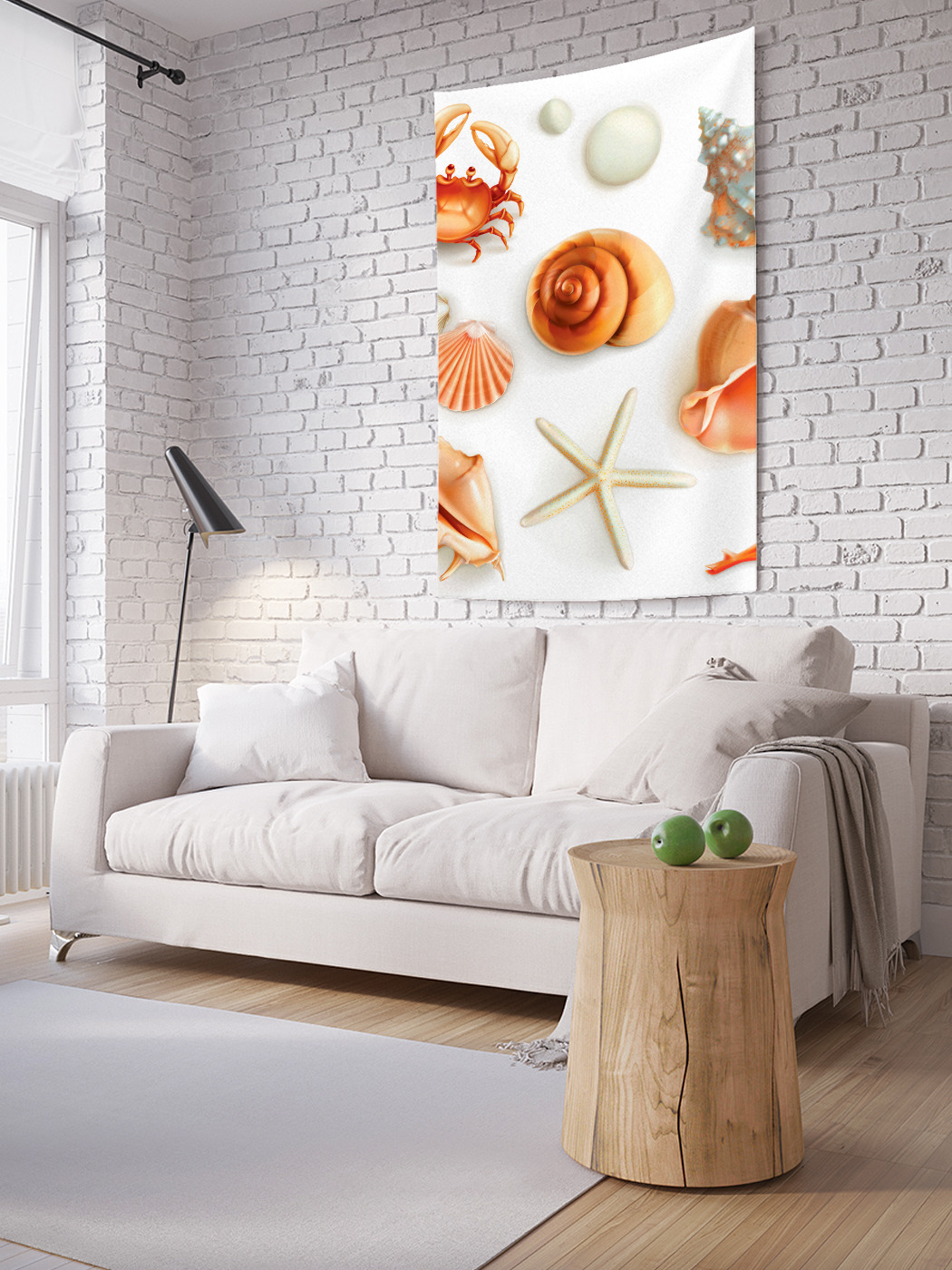 

Вертикальное фотопанно на стену JoyArty Композиция с ракушками 150x200 см, Композиция с ракушками