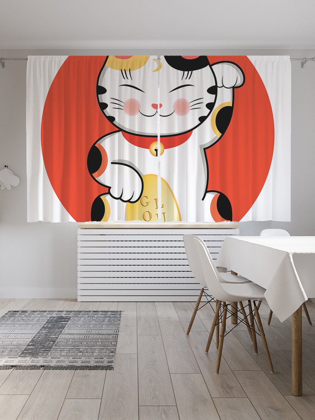 

Шторы с фотопечатью JoyArty "Кот с монеткой" из сатена, 290х180 см, Кот с монеткой