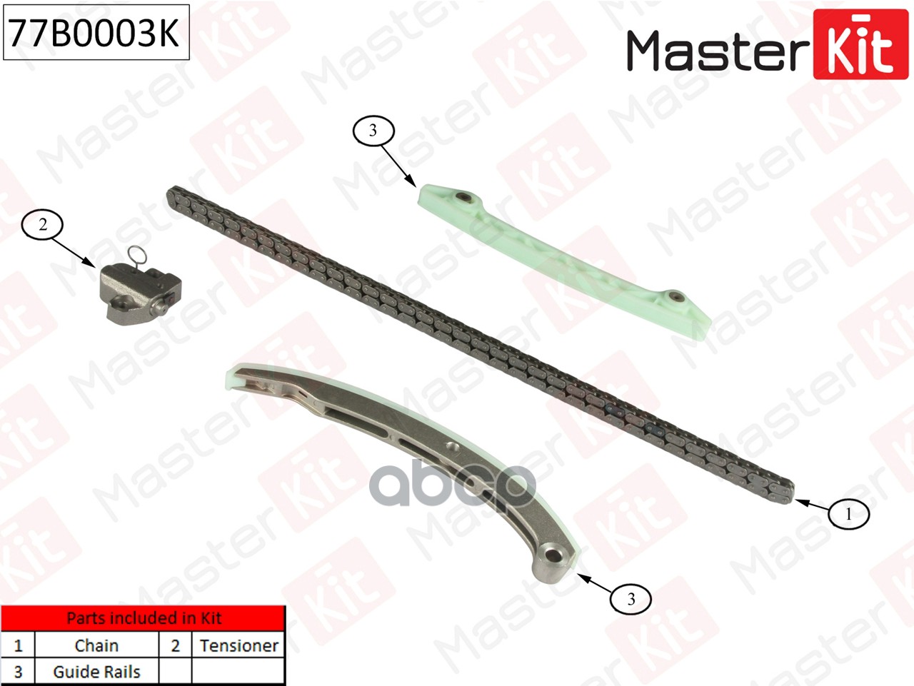 

Комплект Цепи Грм (Без Звездочек) MasterKit арт. 77B0003K