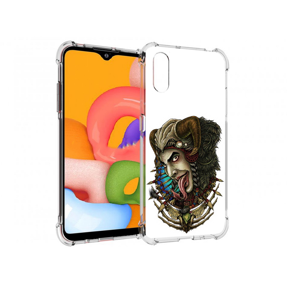 

Чехол MyPads Tocco для Samsung Galaxy A01 длинный язык (PT144711.509.330), Прозрачный, Tocco