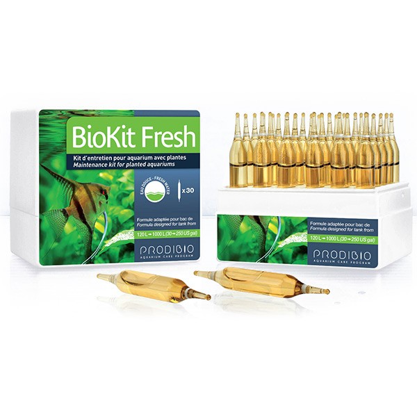 Набор препаратов для чистки пресноводного аквариума BIO KIT FRESH Prodibio 30 ампул