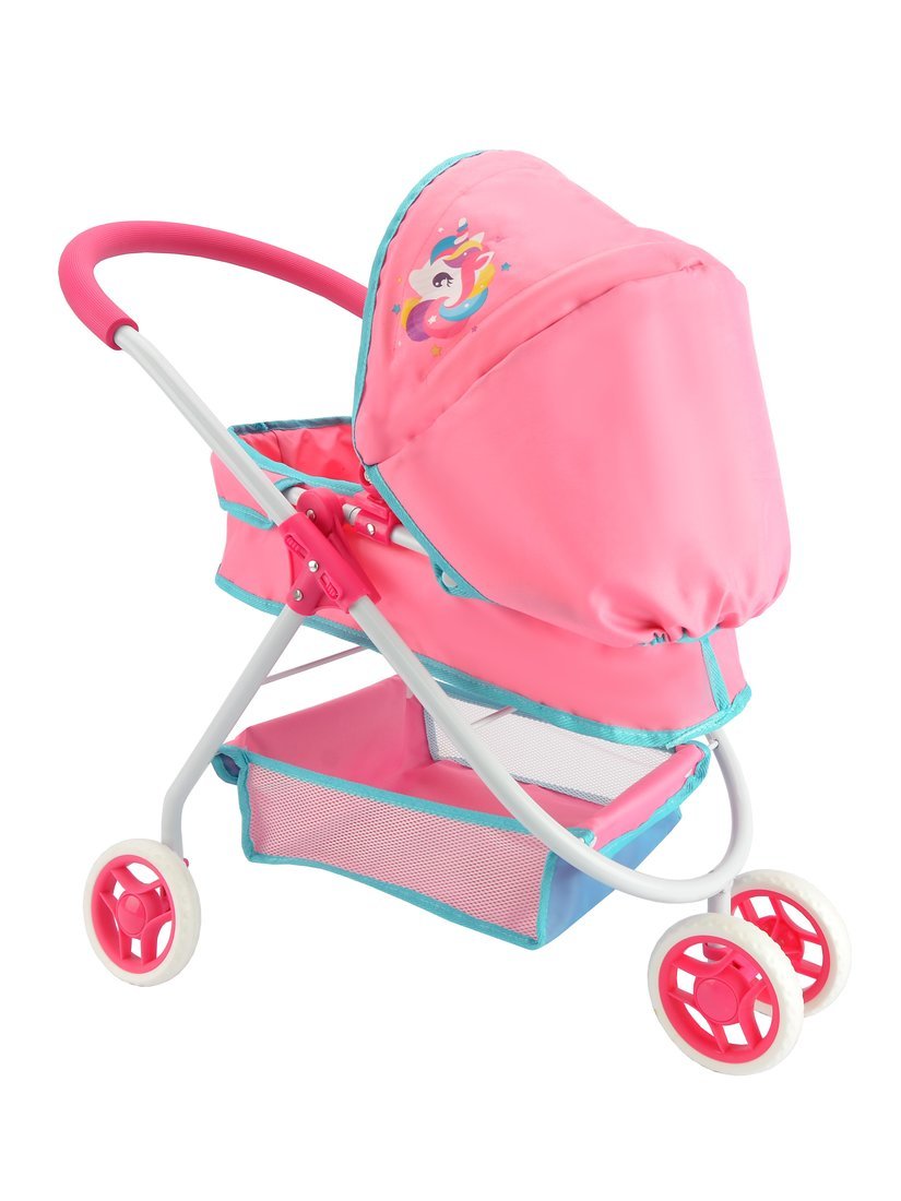 Коляска люлька трехколесная Mary Poppins Единорог, розовый, 67444