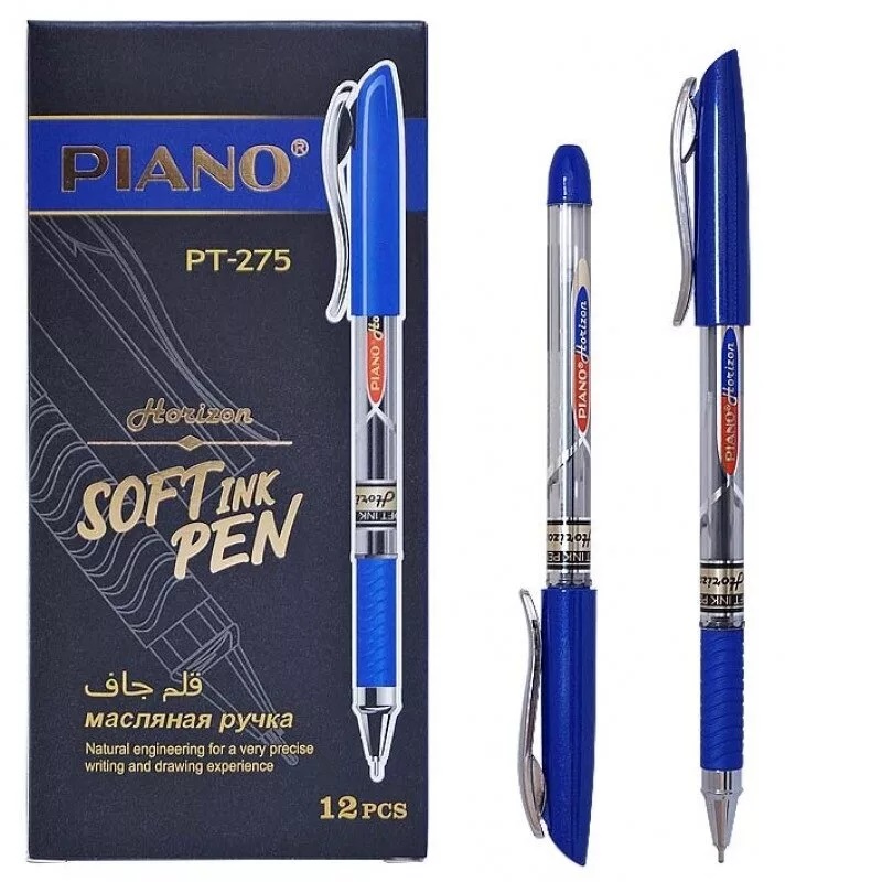 Ручка шариковая J.Otten Piano Horizon 0.5мм, игла, синяя