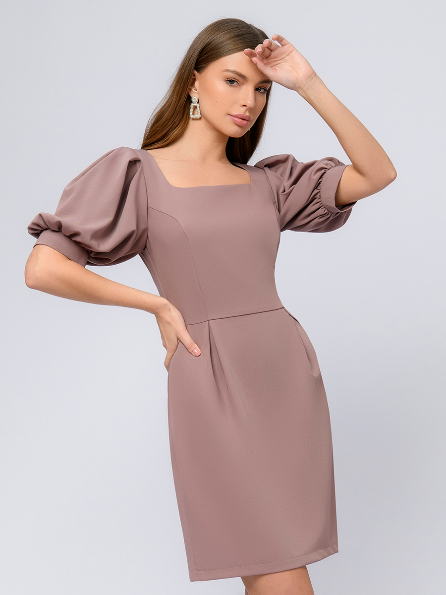 

Платье женское 1001dress 102748 бежевое 50, Бежевый, 0102748