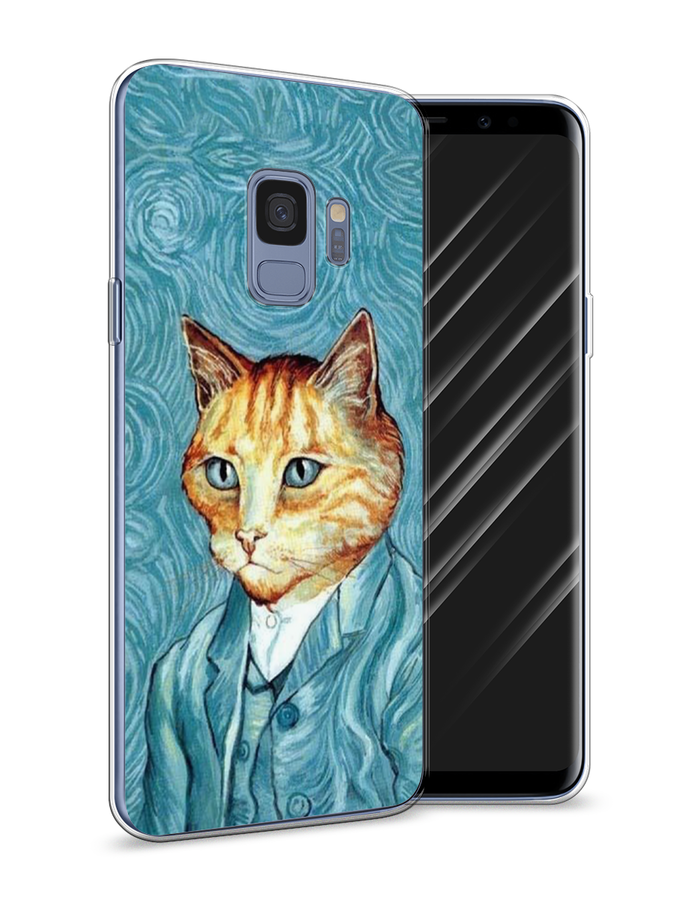 

Чехол Awog на Samsung Galaxy S9 "Кот Ван Гог", Голубой;коричневый, 25750-2