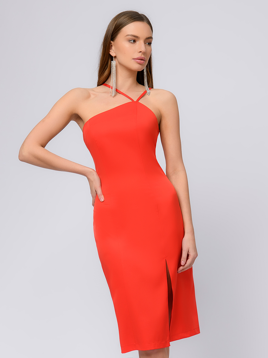 Платье женское 1001dress 0102754 красное 42