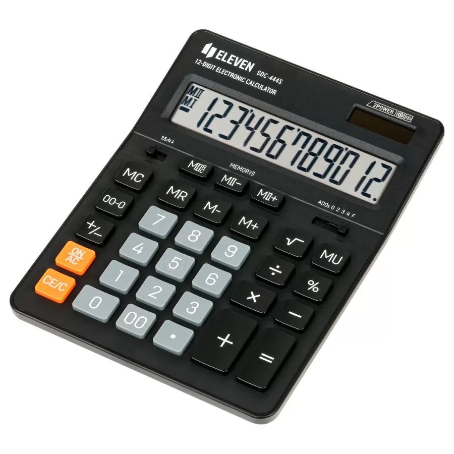Калькулятор настольный Eleven 12 разрядов, 155*205*36мм, двойное питание, черный