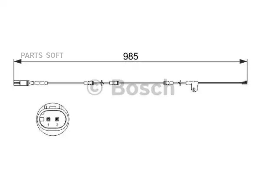 Датчик износа передних колодок bmw x5 (e70)/x6 (e71) all 3.0xd 08-> bosch 1 987 473 520