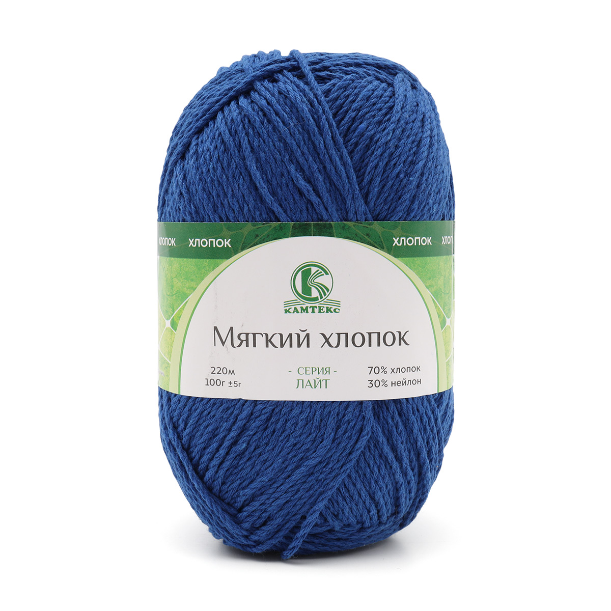 

Пряжа Камтекс "Мягкий хлопок", 100г, 220м (хлопок, нейлон) (019 василёк), 10 мотков, Мягкий хлопок