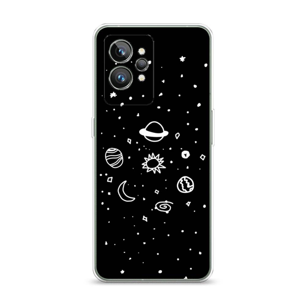 

Чехол на Realme GT 2 Pro "Дудл солнечной системы", Бежевый;серый, 258650-2