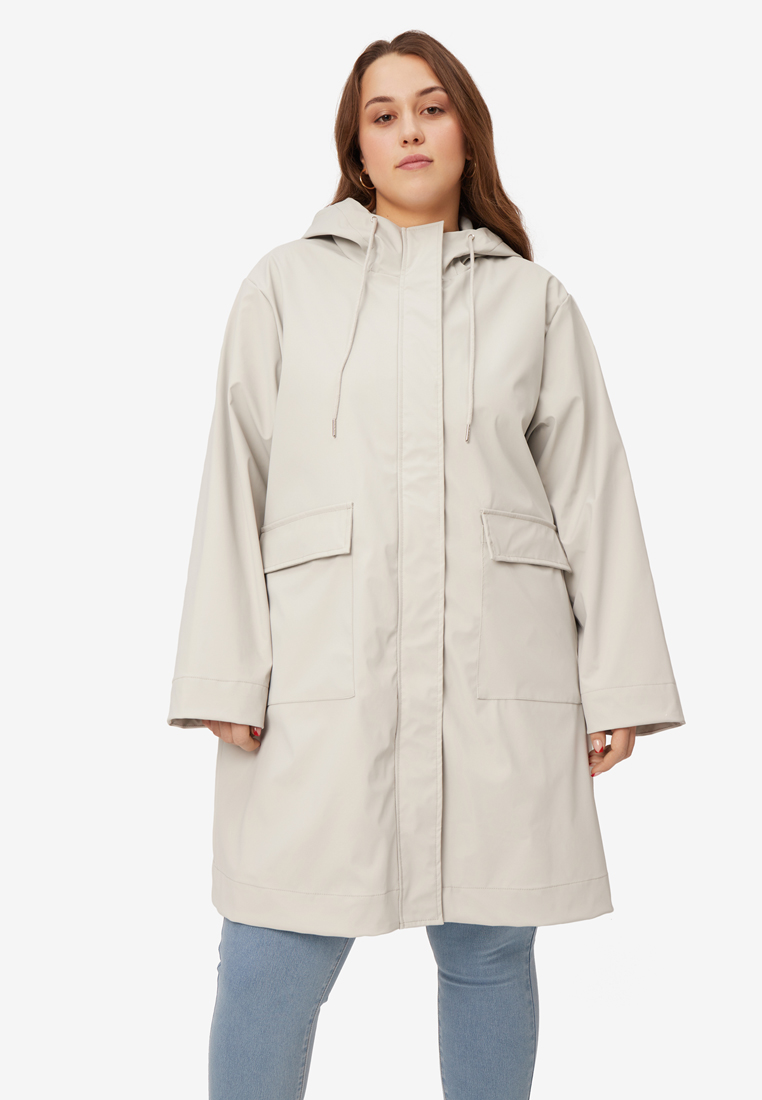 

Плащ женский Modis M221W00358 серый 5XL, M221W00358