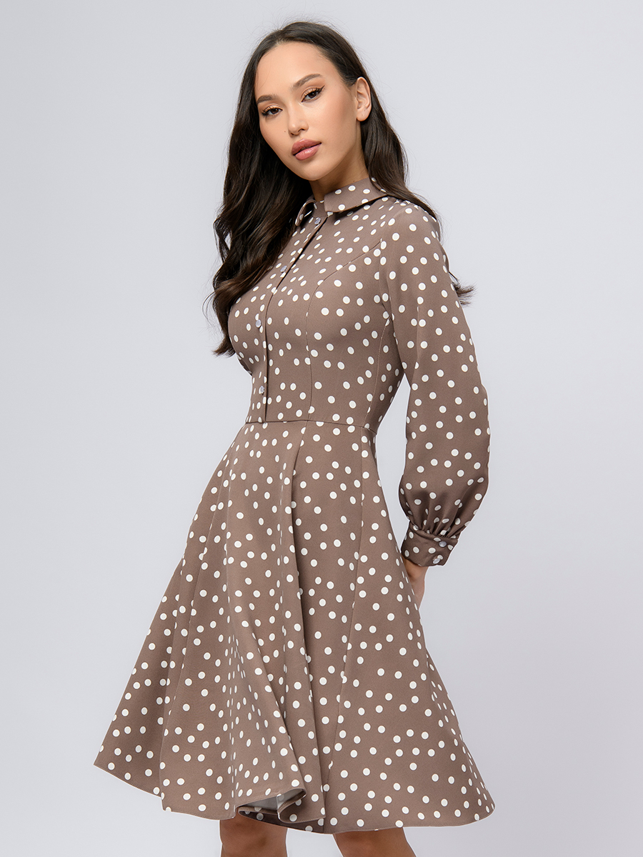 

Платье женское 1001dress 102780 коричневое 48, Коричневый, 0102780