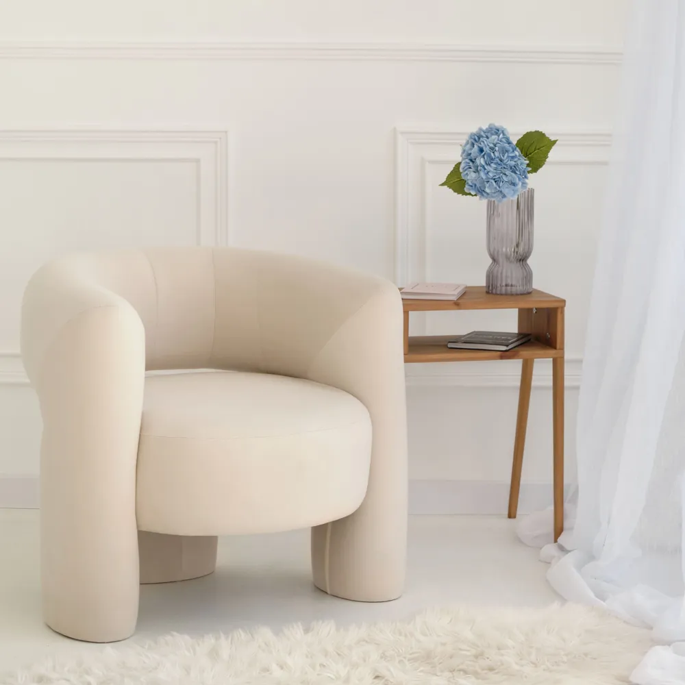 Кресло Диван не мебель Клэр мягкое велюр Jawa Cream 01