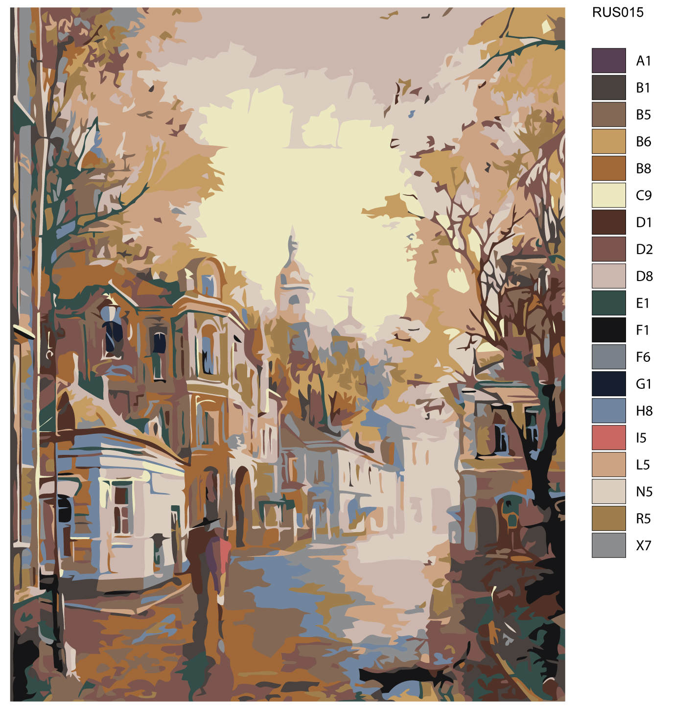 

Картина по номерам, Живопись по номерам, 48 х 60, RUS015, RUS015