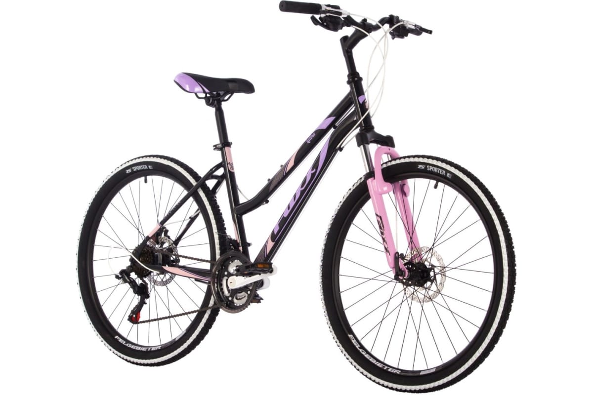 Велосипед FOXX LATINA 2024 г 170 см черный сталь размер 17