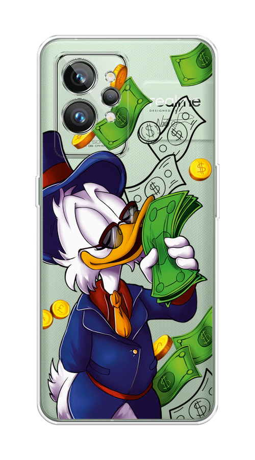 

Чехол на Realme GT 2 Pro "Scrooge McDuck with Money", Синий;зеленый;белый, 258650-6