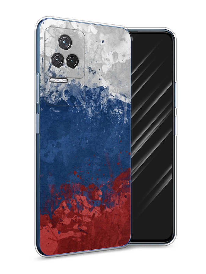 

Чехол Awog на Xiaomi Redmi K50 "Флаг России неровный", Разноцветный, 312250-5