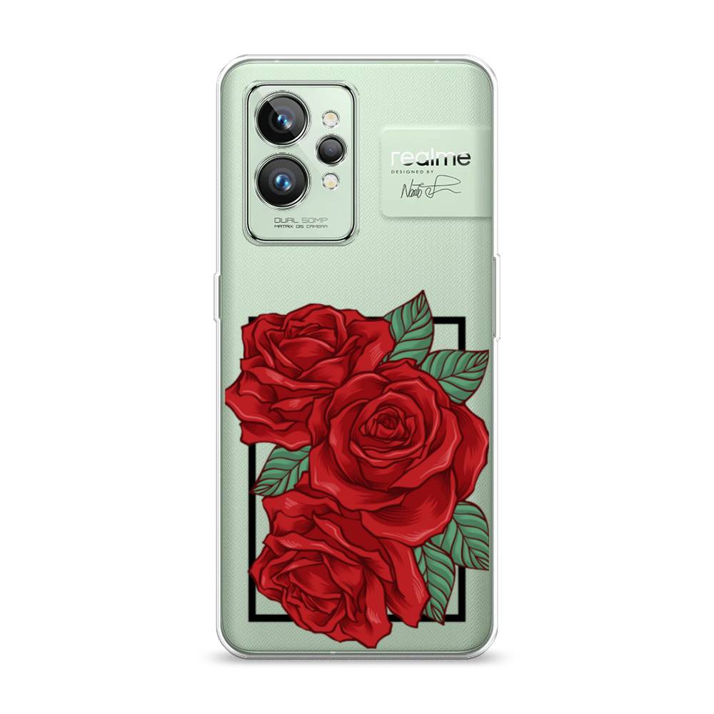 

Чехол на Realme GT 2 Pro "Три алые розы", Красный, 258650-2