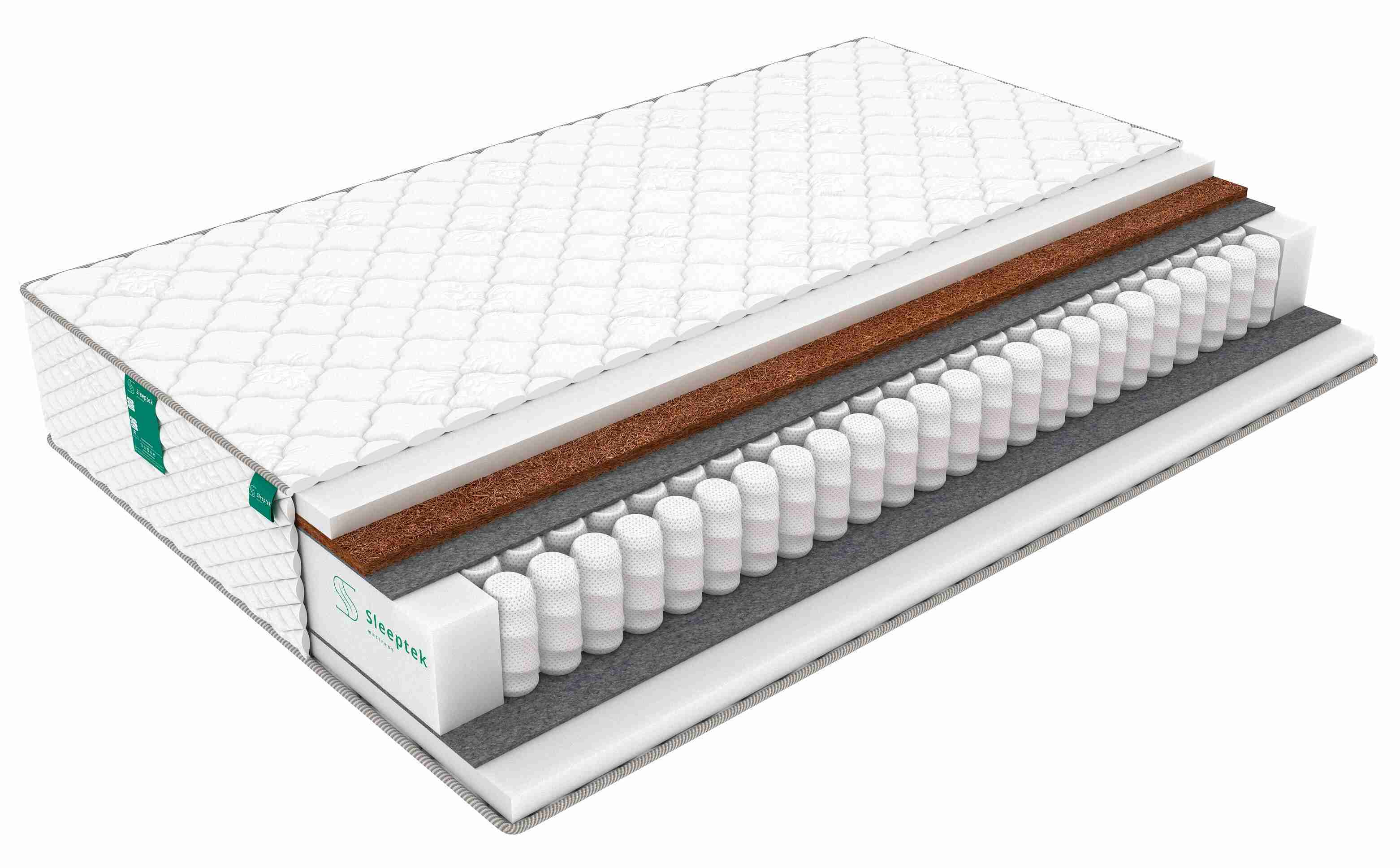 

Матрас пружинный Sleeptek Premier FoamStrong Norma/brdmtr469425 180х190, Белый, Premier FoamStrong Norma