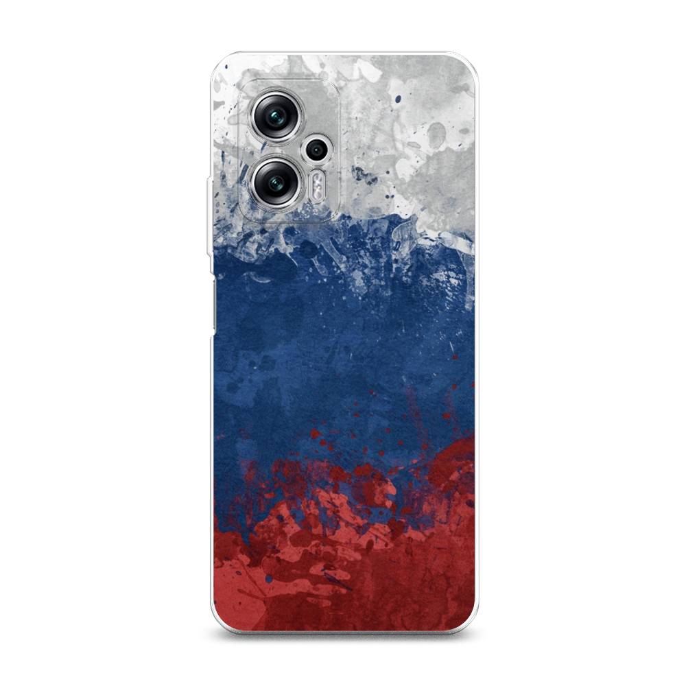 фото Силиконовый чехол "флаг россии неровный" на xiaomi redmi note 11t pro awog