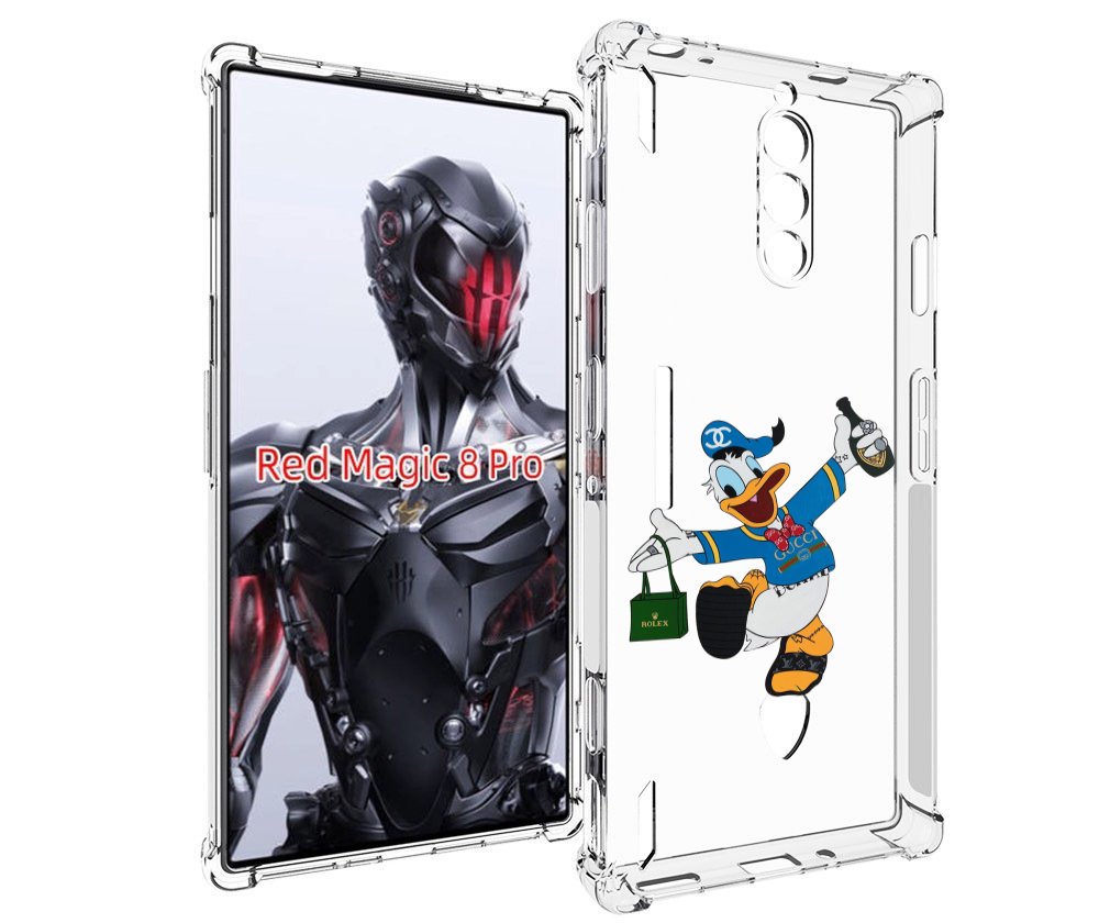 Чехол MyPads модный-дональд-дак для ZTE Nubia Red Magic 8 Pro / Red Magic 8 Pro Plus