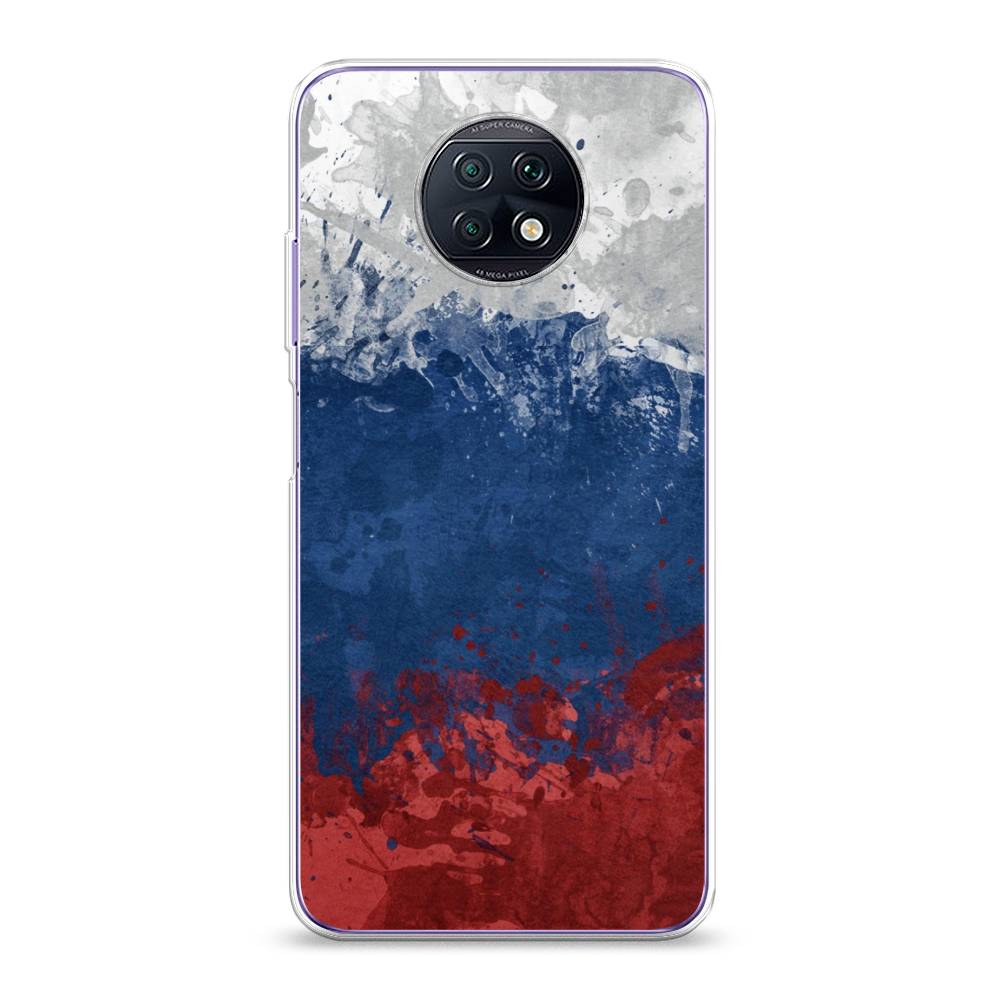 фото Силиконовый чехол "флаг россии неровный" на xiaomi redmi note 9t awog