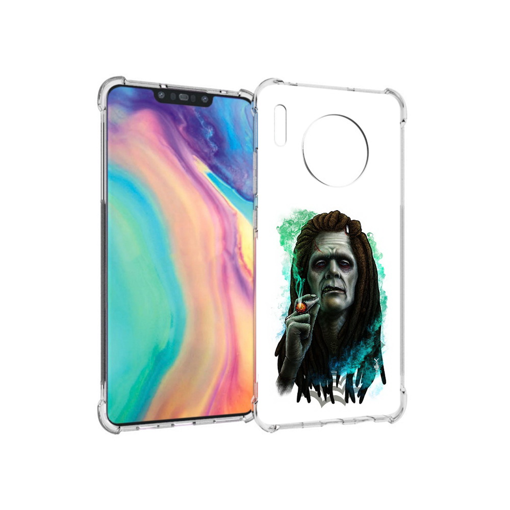 

Чехол MyPads Tocco для Huawei Mate 30 зеленый мужчина с сигаретой, Прозрачный, Tocco