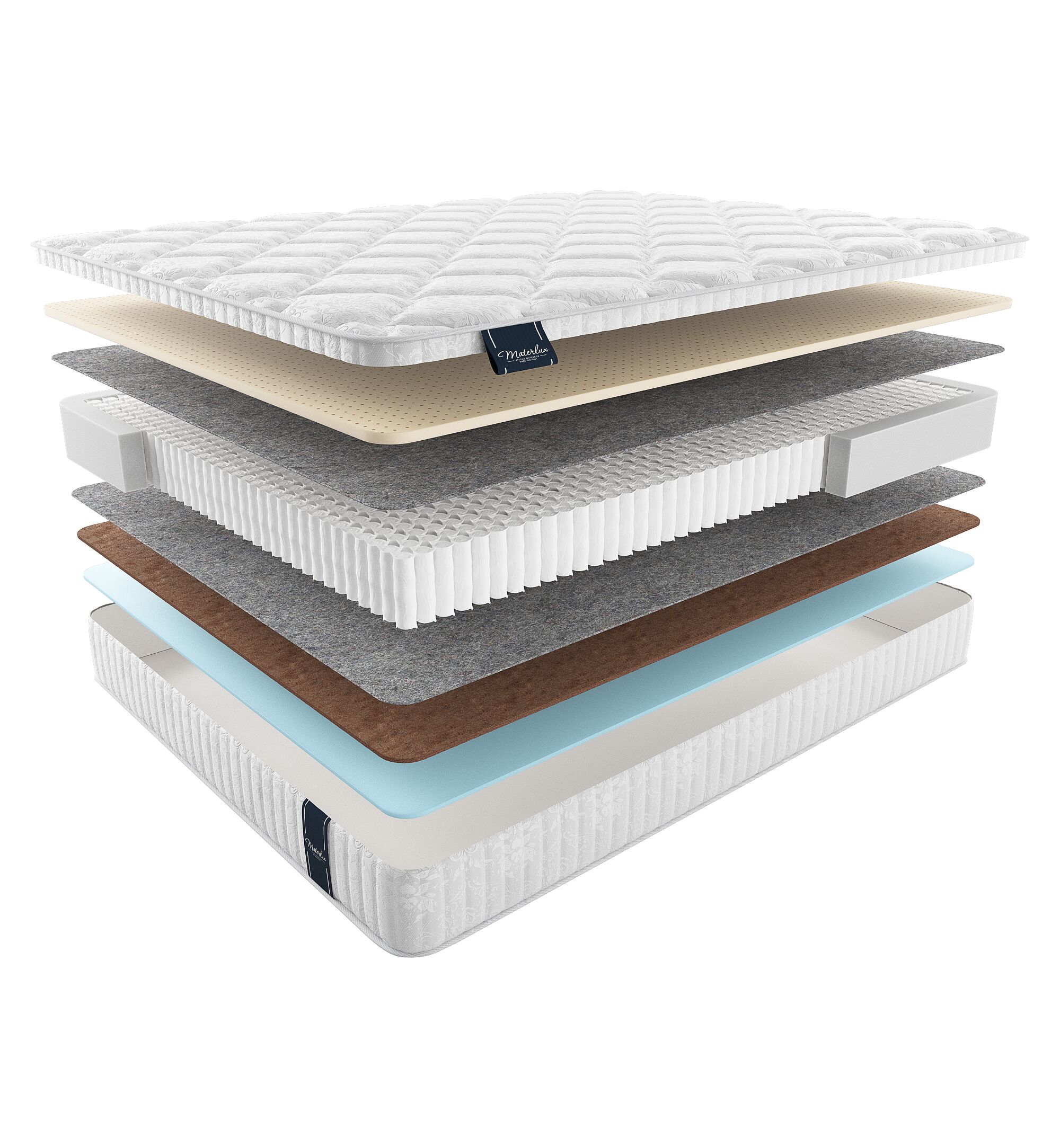 

Матрас Materlux Comfort Castello Multi 140х195, Бежевый;белый;серый;серебристый, Castello Multi