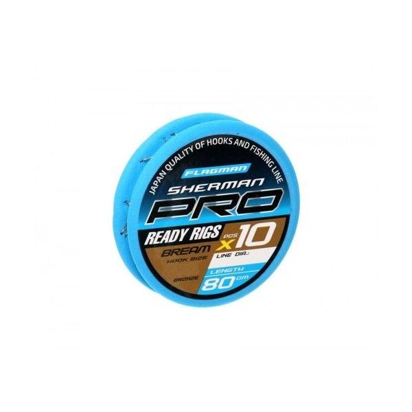 

Готовые поводки Flagman SHERMAN PRO BREAM READY RIG 0,105mm, #16,80cm