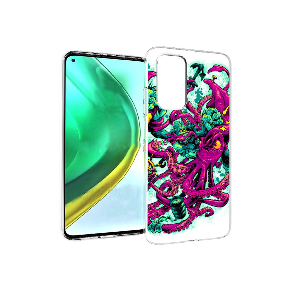 

Чехол MyPads Tocco для Xiaomi Mi 10T Pro фиолетовый кракен (PT154683.267.657), Прозрачный, Tocco