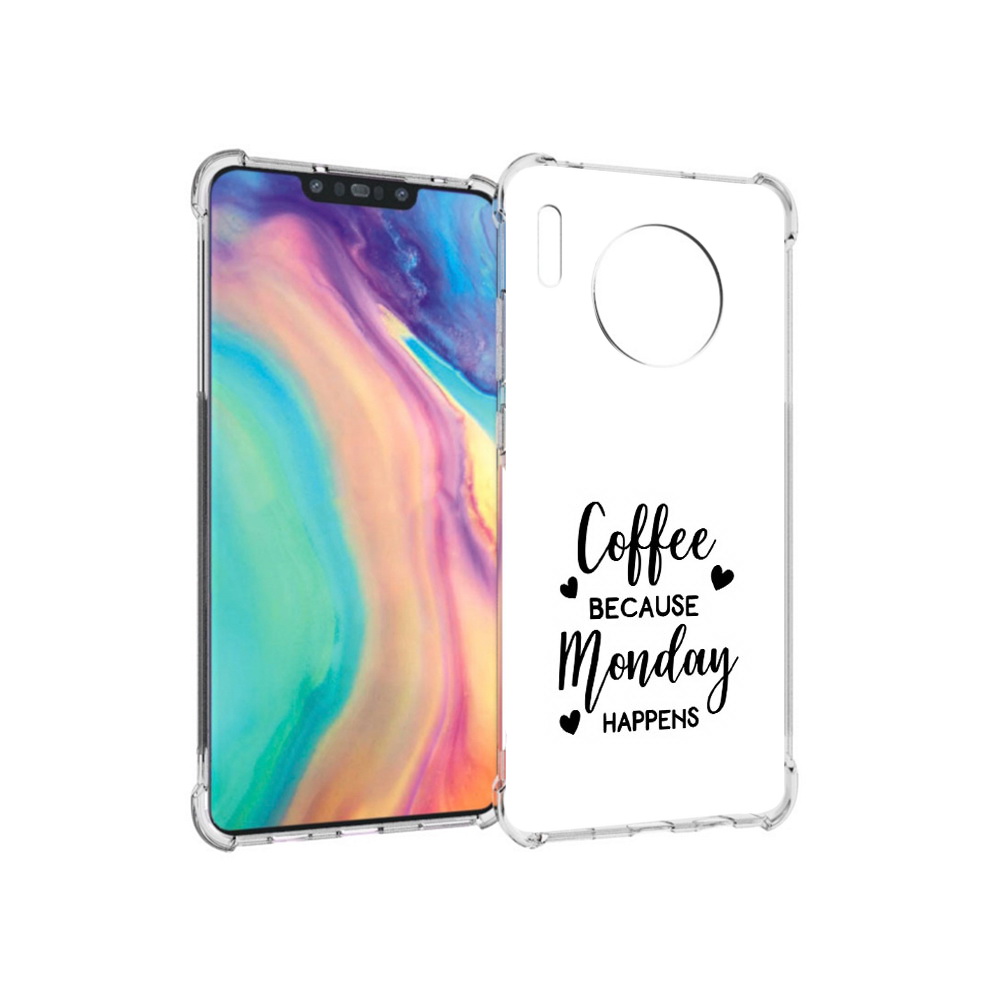 

Чехол MyPads Tocco для Huawei Mate 30 кофе и понедельник стал счастливым, Прозрачный, Tocco